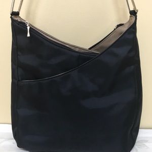 BLACK NYLON SHOULDER BAG
